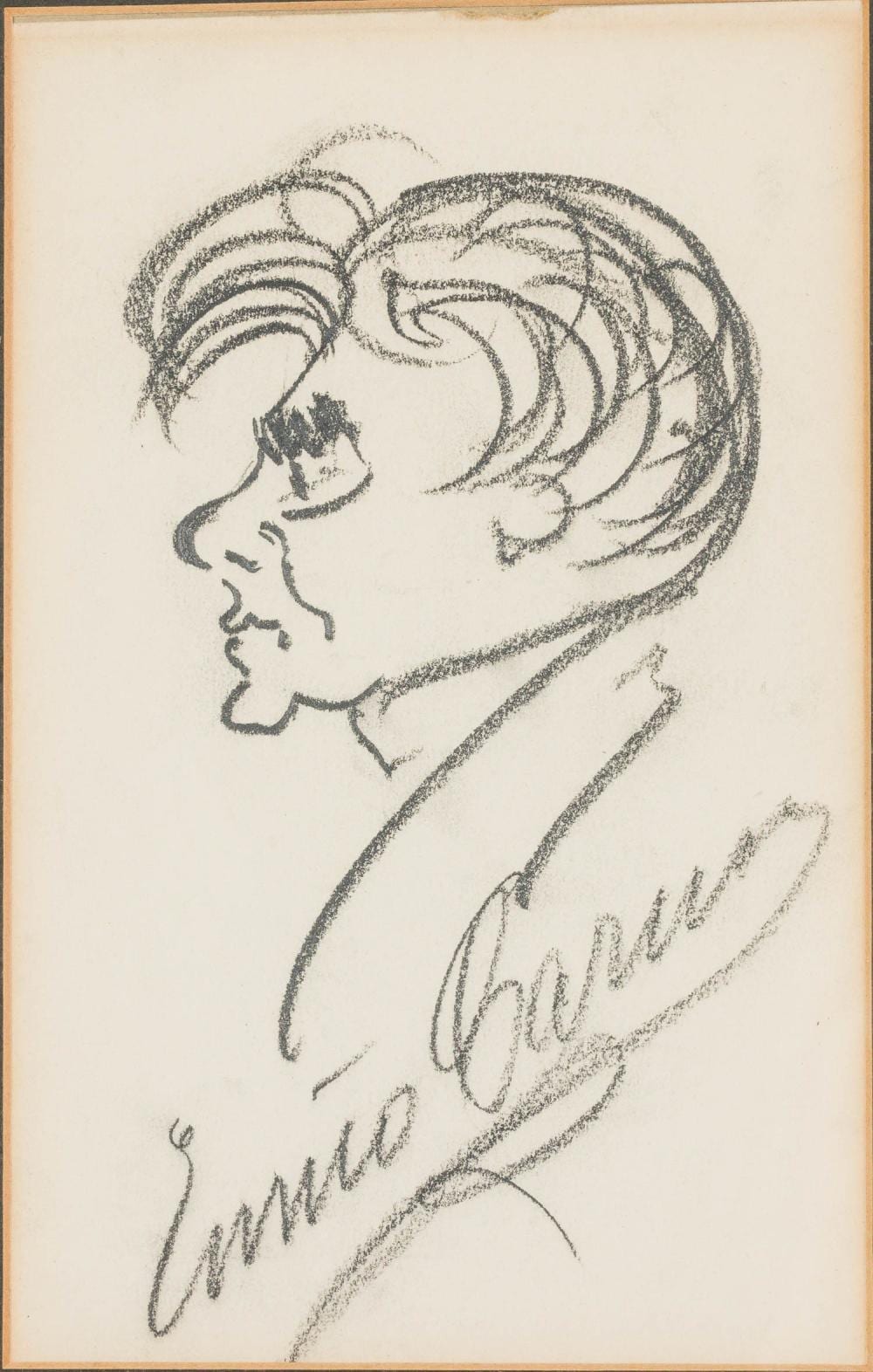 Enrico Caruso comparable auction result: enrico caruso caricature of heinrich conried 1910