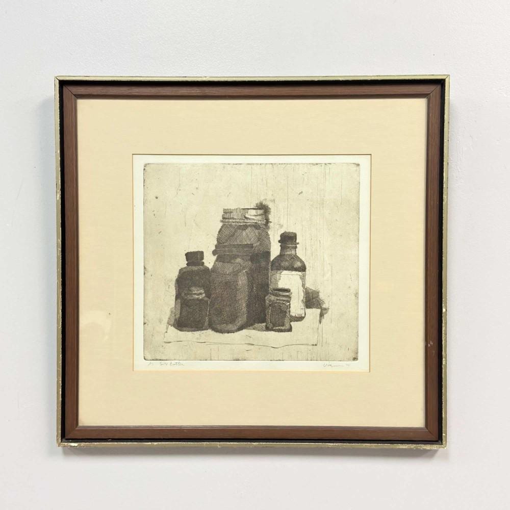 hank virgona american 1929 2019 six bottles artist proof etching 1974 · Lion and Unicorn · 2026-06-18 Hank Virgona comparable auction result: hank virgona american 1929 2019 six bottles artist proof etching 1974