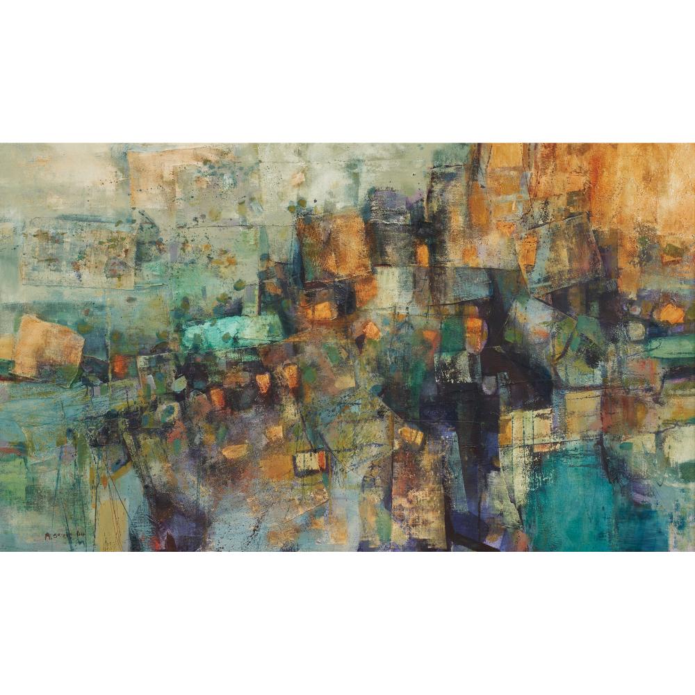 Robert Grieve comparable auction result: robert grieve 1924 2006 grampians landscape 1964 oil on canvas on board 68 5 x 115 5cm