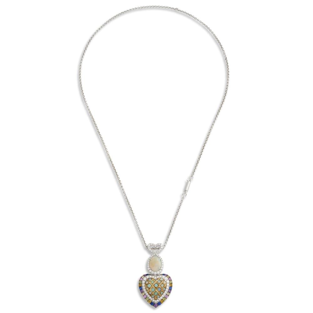 António (1872) Carneiro comparable auction result: anton 18ct two tone gold diamond and gem set pendant