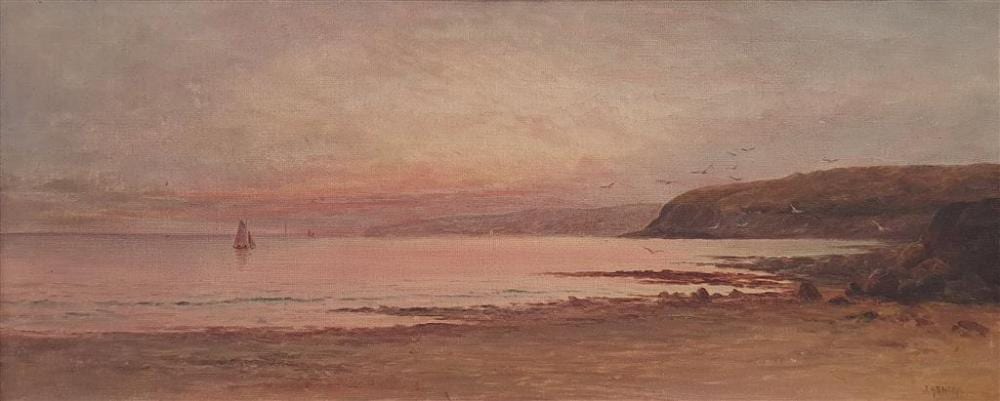james ashton 1859 1935 untitled sunset over the sea oil on canvas signed lower right 29 x 70 cm · Raffan Kelaher & Thomas · 2026-06-16 James Ashton comparable auction result: james ashton 1859 1935 untitled sunset over the sea oil on canvas signed lower right 29 x 70 cm