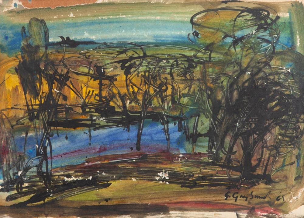 guy grey smith landscape acrylic on paper · GFL Fine Art · 2026-06-16 Guy Grey-Smith comparable auction result: guy grey smith landscape acrylic on paper