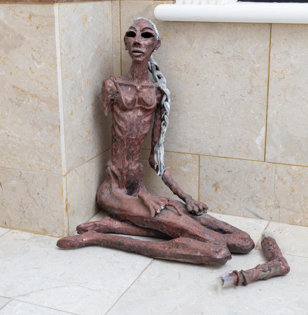 greg irvine seated figure of a lady damaged height 41cm · Lawsons · 2026-06-21 Greg Irvine comparable auction result: greg irvine seated figure of a lady damaged height 41cm