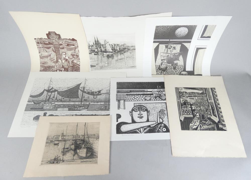 Gustave Camus comparable auction result: engraving 5 lithographs signed by gustave camus