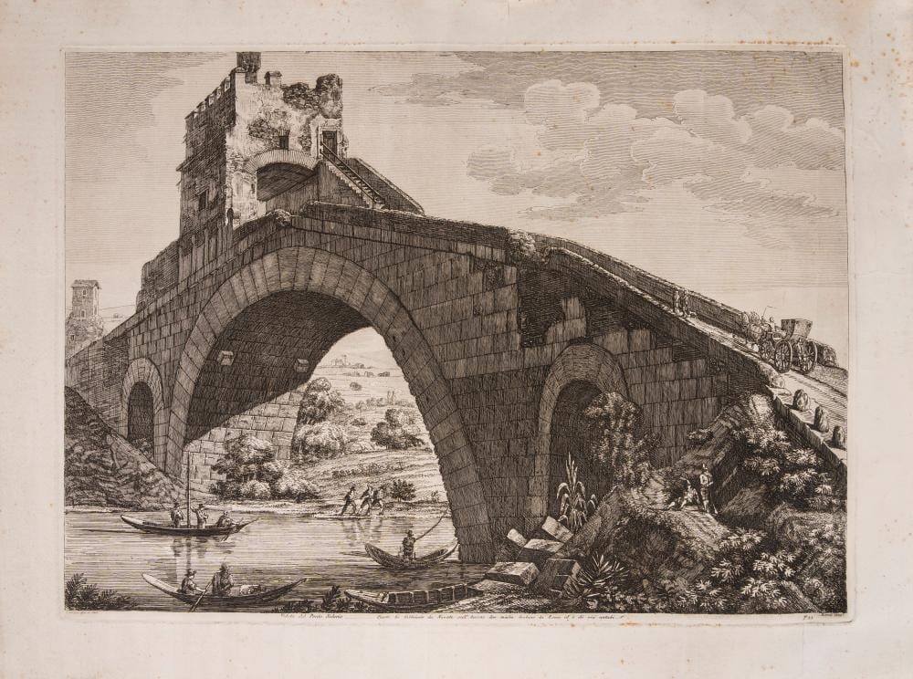 Luigi Rossini comparable auction result: luigi rossini view of the salario bridge 1822