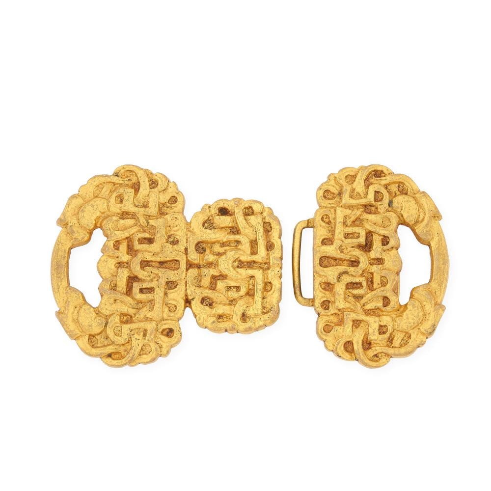 Line Vautrin comparable auction result: line vautrin 1913 1997 milieu du xxe si cle boucle de ceinture orientale en bronze dor d cor de lignes entrelac es