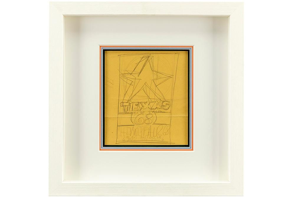 Robert Indiana comparable auction result: robert indiana 1928 2018 original robert indiana design sketch in pencil for hemisfair dd 1968