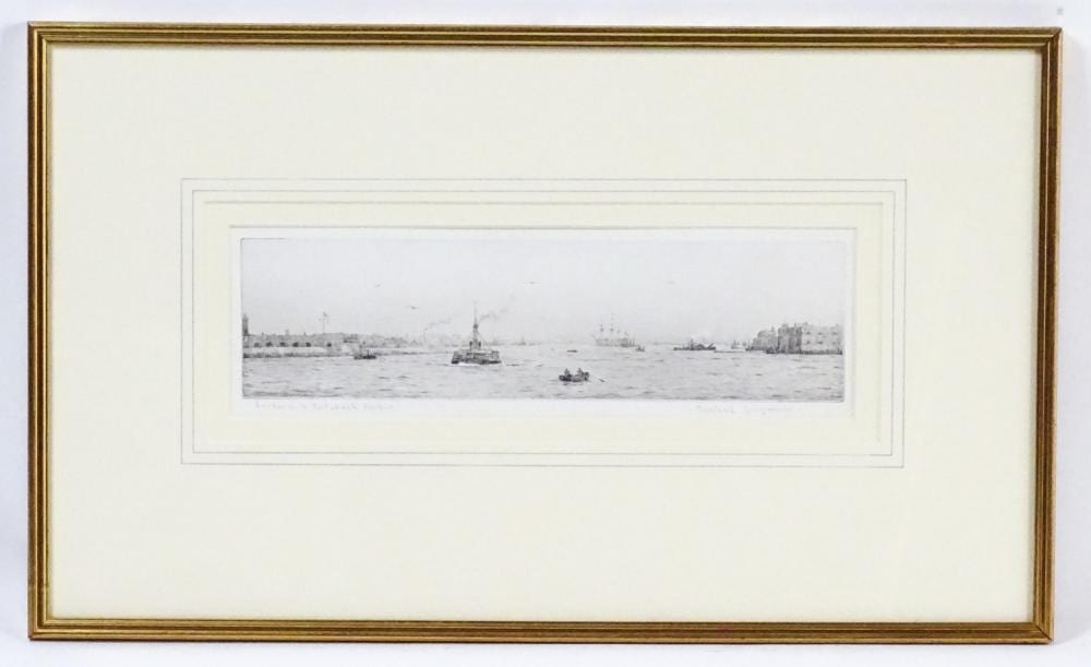 rowland langmaid 1897 1956 etching entrance to portsmouth harbour with · Claydon Auctioneers · 2026-06-22 Rowland Langmaid comparable auction result: rowland langmaid 1897 1956 etching entrance to portsmouth harbour with