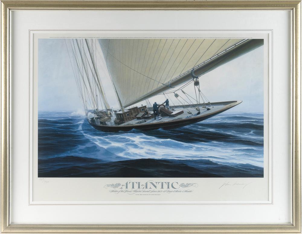 John Mecray comparable auction result: john marcy mecray rhode island pennsylvania 1937 2017 atlantic holder of the trans atlantic since 1905 lithograph 21 x 30 framed 29 5 x 33