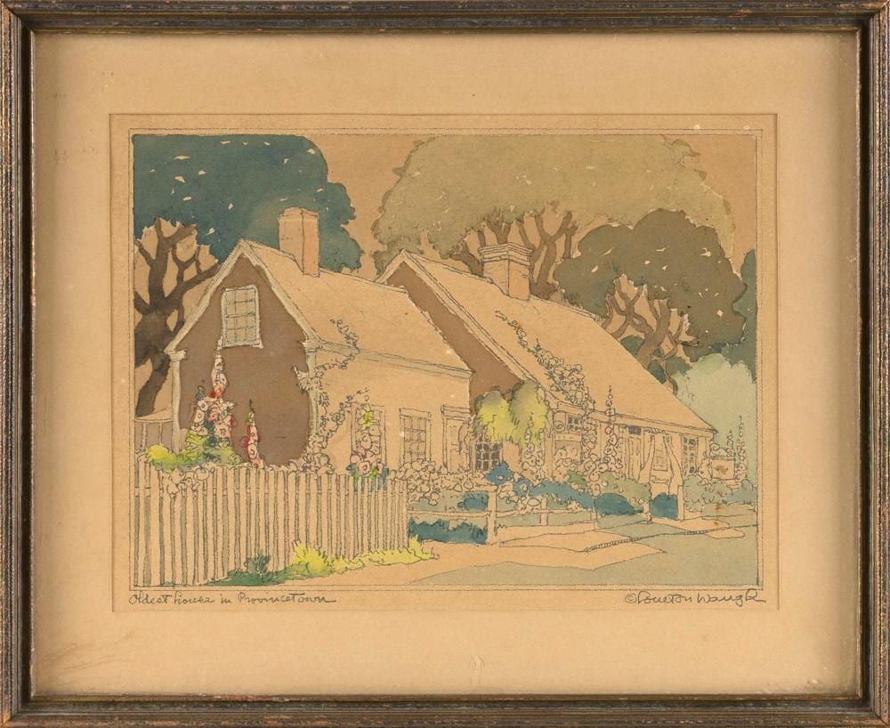 Coulton Waugh comparable auction result: coulton waugh new york 1896 1973 oldest house in provincetown lithograph on paper 6 75 x 9 25 sight framed 10 25 x 12 75