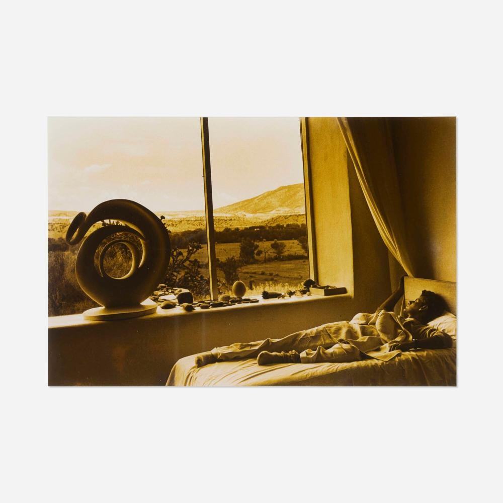 Bruce Weber comparable auction result: bruce weber calvin klein on georgia o keeffe s bed