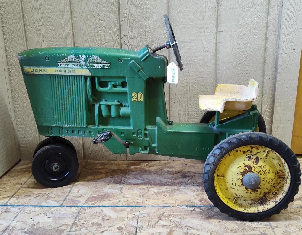 Ertl John Deere Model D-63 Pedal Tractor sold by Atlee Raber Auctioneer, lot 189 — auction record photograph