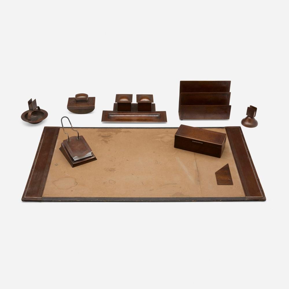Dirk Van Erp comparable auction result: dirk van erp nine piece desk set
