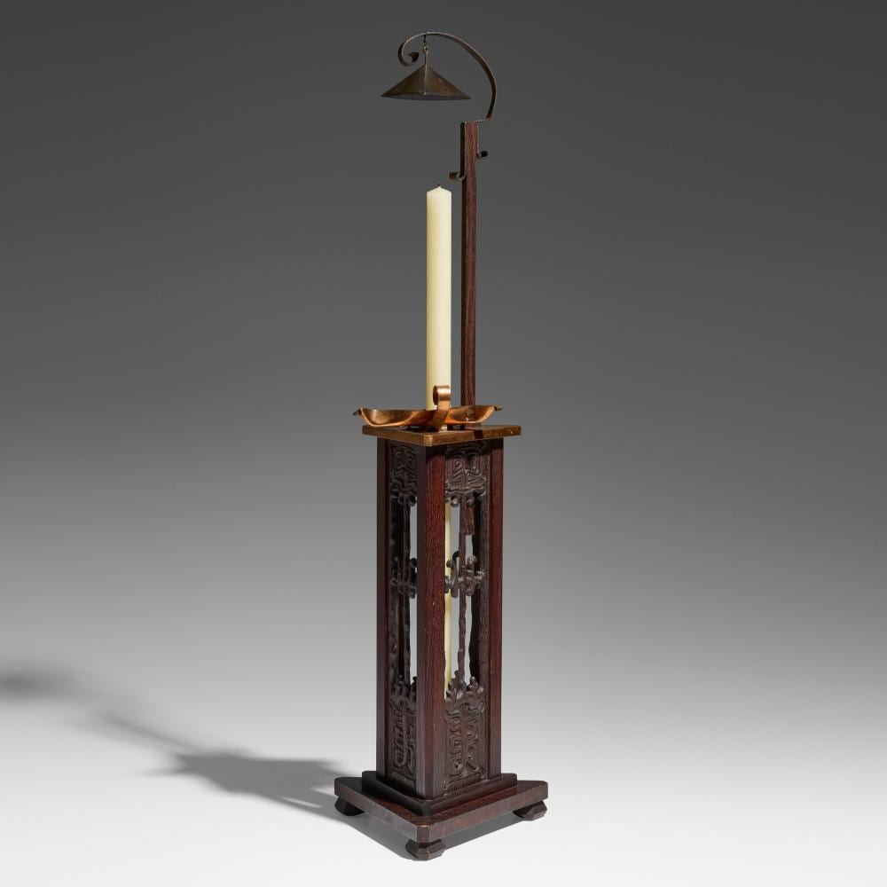 Charles Rohlfs comparable auction result: charles rohlfs candle stand