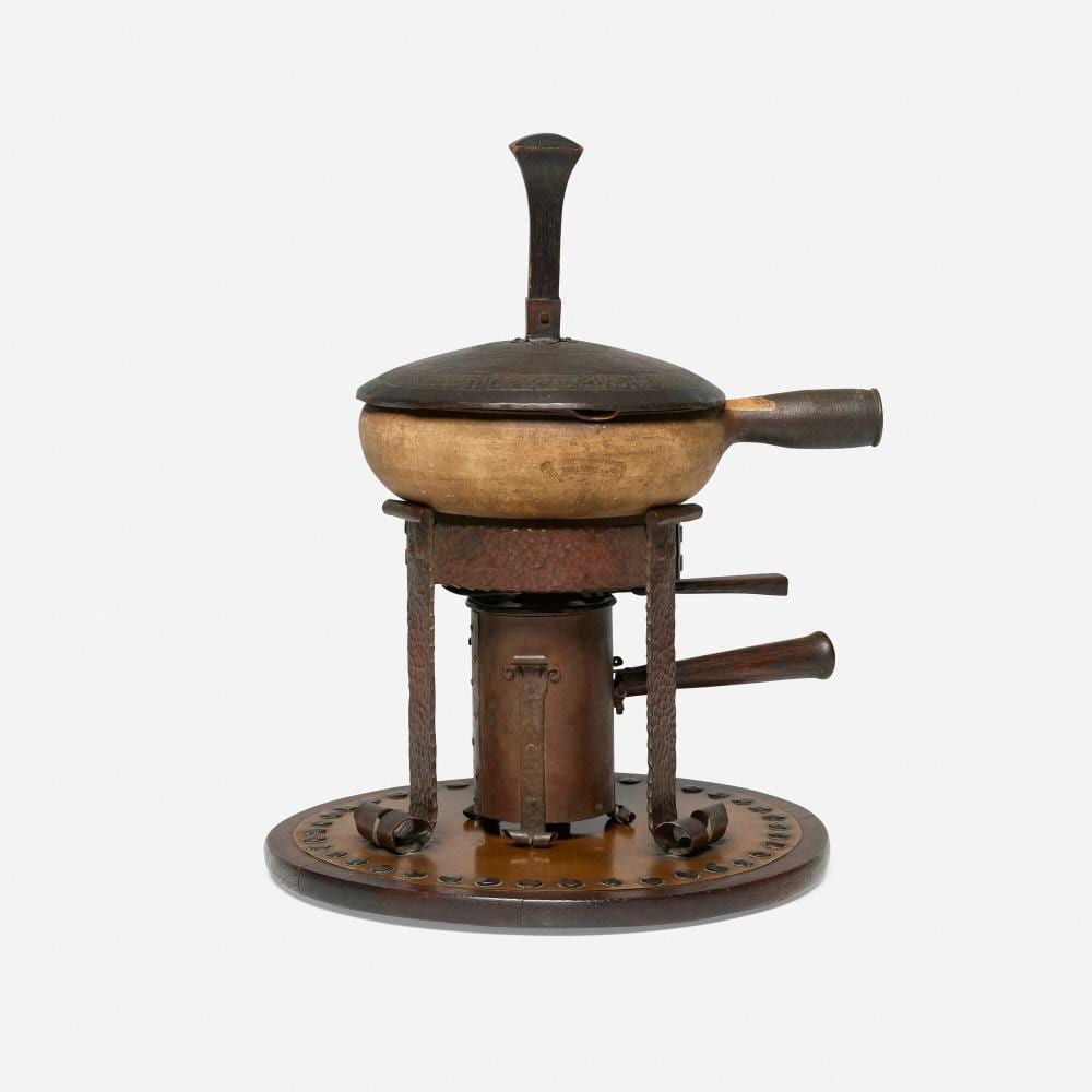 Charles Rohlfs comparable auction result: charles rohlfs gothic chafing dish stand