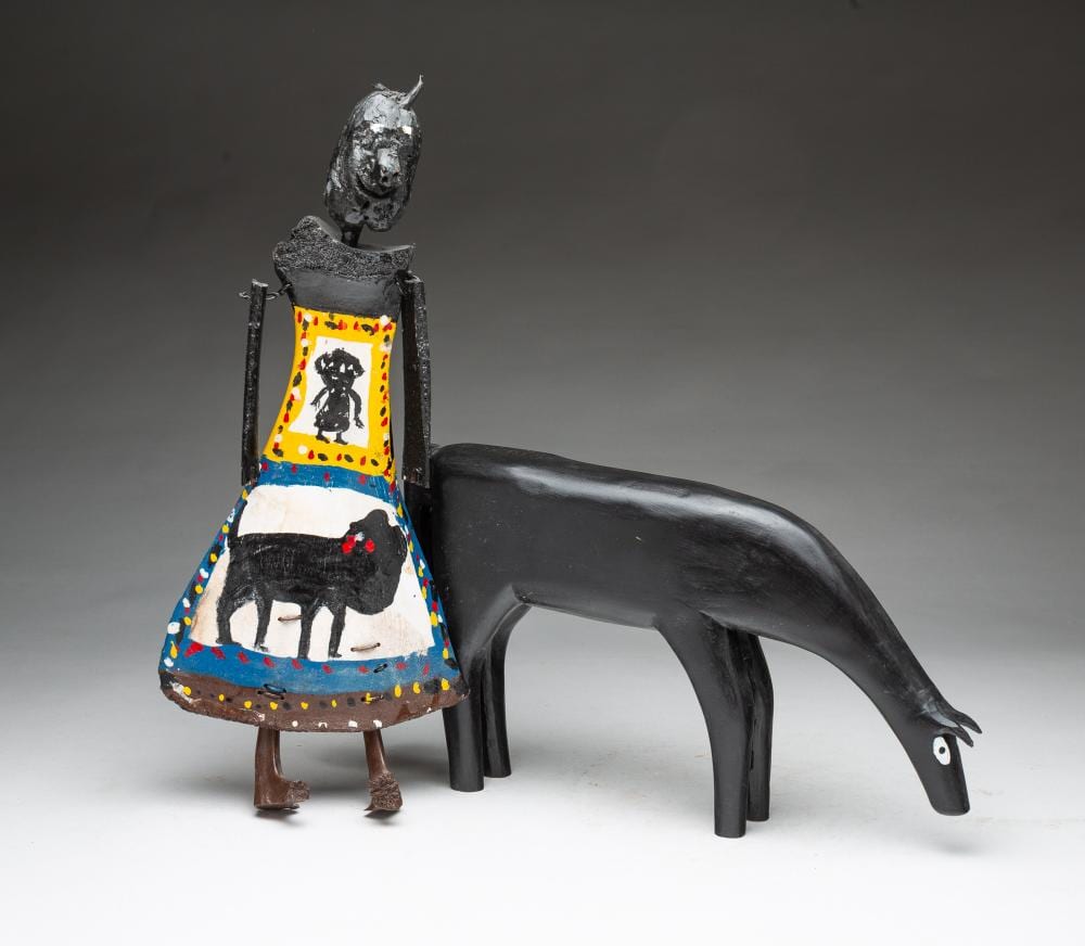 Minnie Adkins comparable auction result: minnie adkins kentucky b 1934 and james buddy snipes alabama b 1943 folk art sculptures