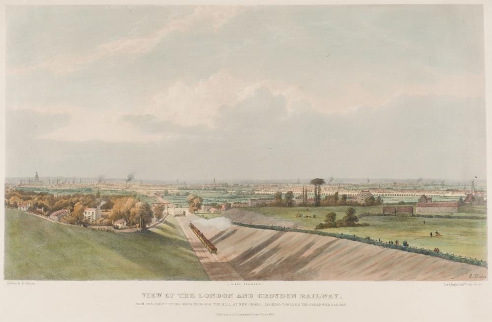Carlo Camporiondo comparable auction result: duncan edward view of the london and croydon railway 1838