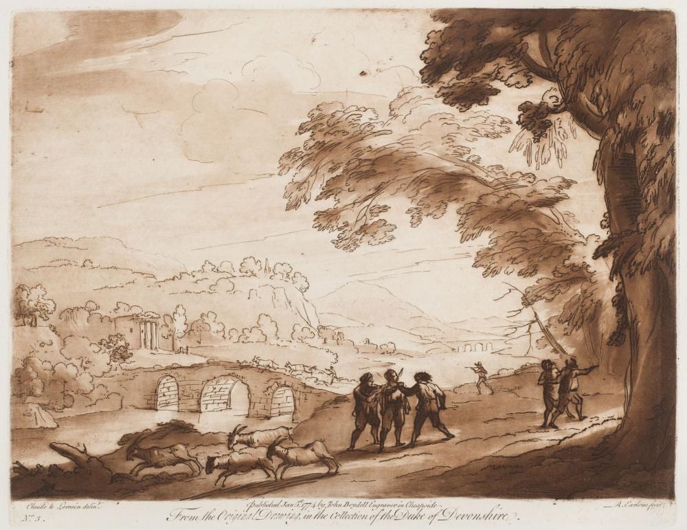 Claude Lorrain comparable auction result: claude lorrain claude gel e liber veritatis or collection of two hundred prints 1777 1819