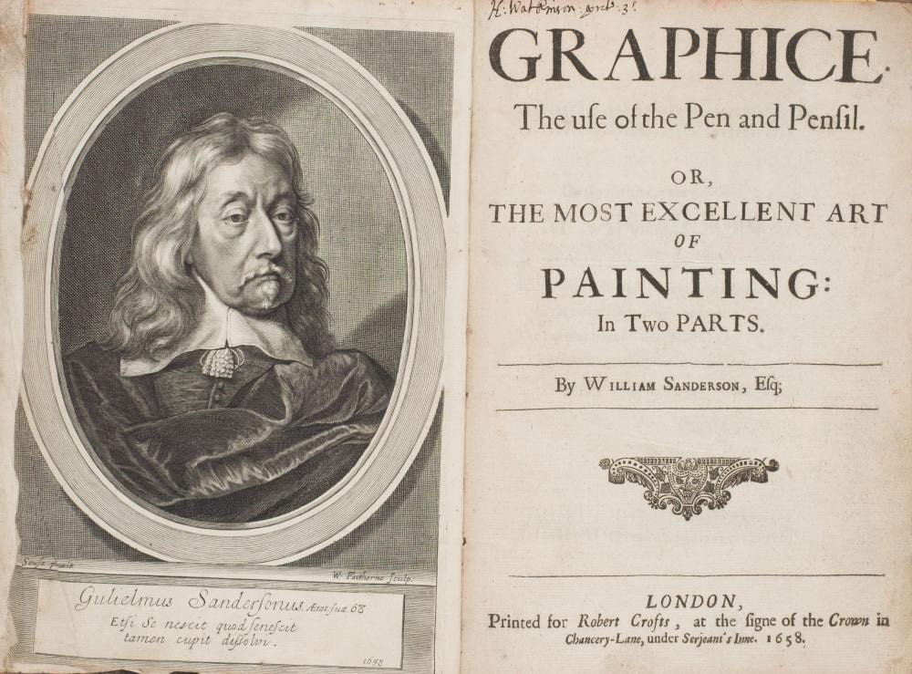 sanderson william graphice or the use of the pen and pensil 1st edition 1658 · Dominic Winter Auctions · 2026-06-17 Sandra Leveson comparable auction result: sanderson william graphice or the use of the pen and pensil 1st edition 1658