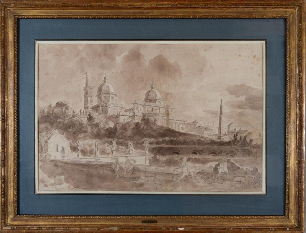 Hubert Robert comparable auction result: hubert robert french 1733 1808 santa maria maggiore rome