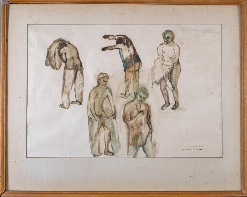 Nalini Malani comparable auction result: nalini malani indian b 1946 boy wearing his clothes