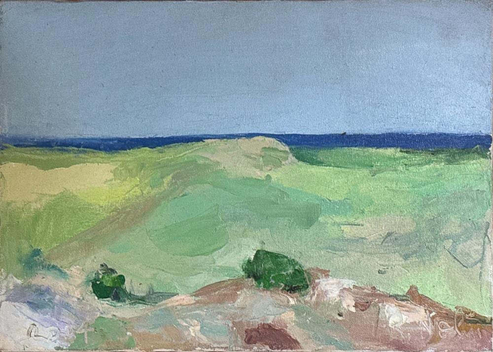 Ray Nolin comparable auction result: ray nolin o c painting of provincetown dunes 14 x 8