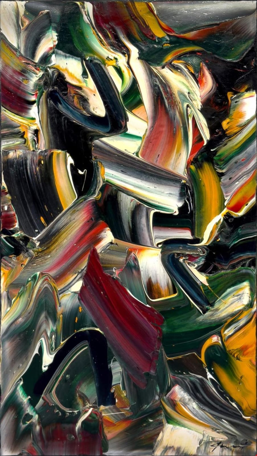 Pierluigi De Lutti comparable auction result: pierluigi de lutti monfalcone 1959 astratto anni 2000 olio su tela 120x60 cm