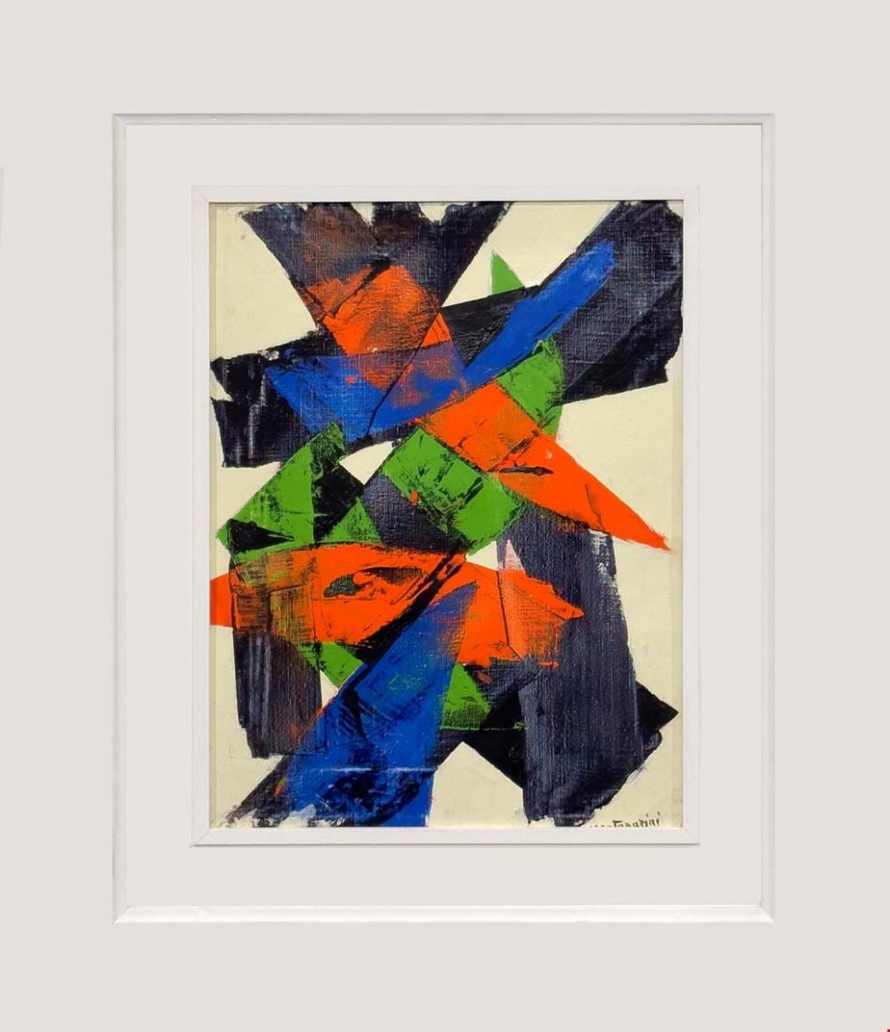 Luigi Montanarini comparable auction result: luigi montanarini firenze 1906 roma 1998 nuove variazioni 1973 olio su tela 40x30 cm