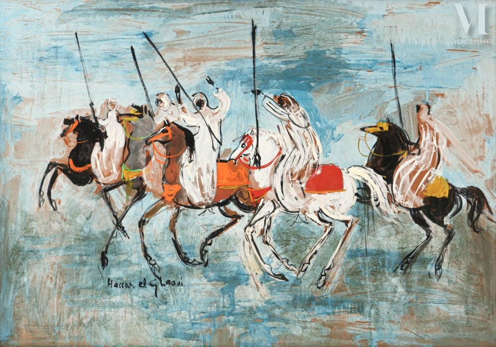 Hassan el Glaoui comparable auction result: hassan el glaoui morocco 1923 2018 fantasia