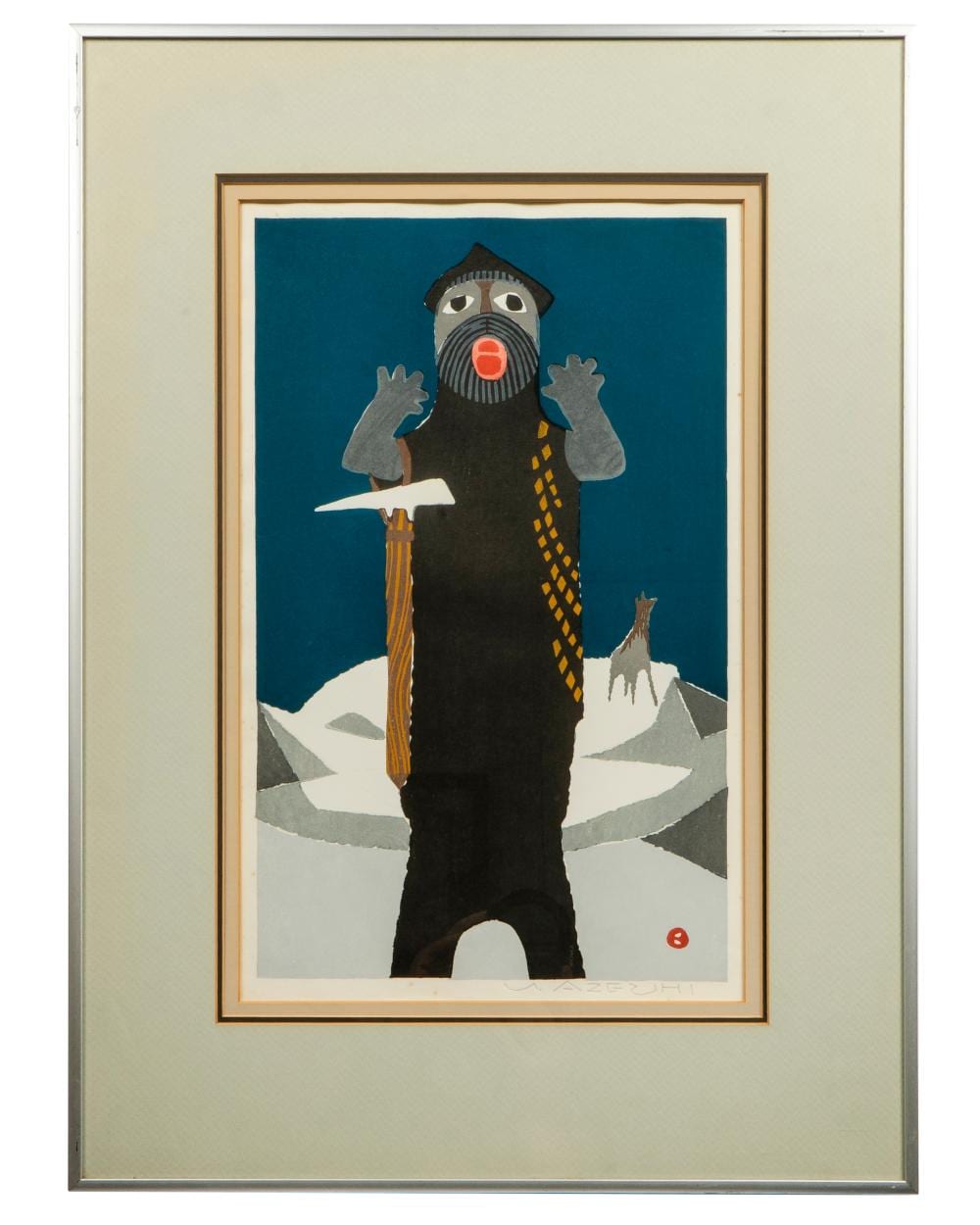 Umetaro Azechi comparable auction result: umetaro azechi 1902 1999 cry on the mountain 1956