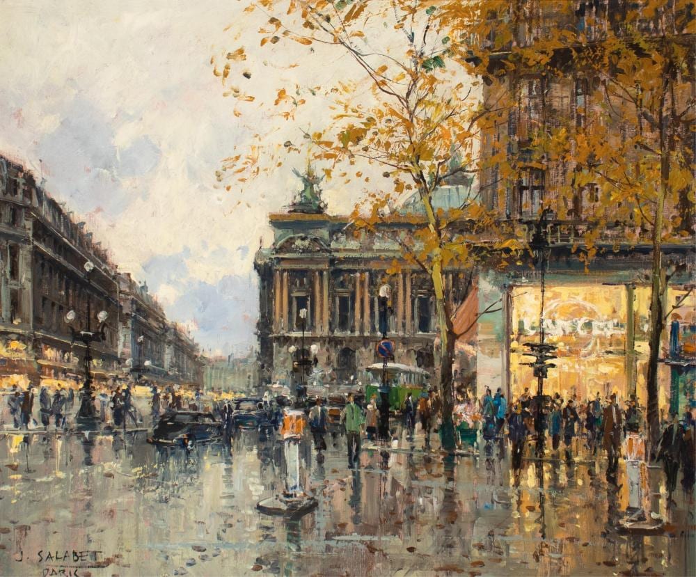 Jean Keuleyanyan comparable auction result: jean juan bayon salado salabet biscayan 1913 1995 place de l opera oil on canvas 18 x 21 1 2 in 45 7 x 54 6 cm frame 25 1 4 x 28 3 4 x 2 3 4 in 64 1 x 73 x 7 cm