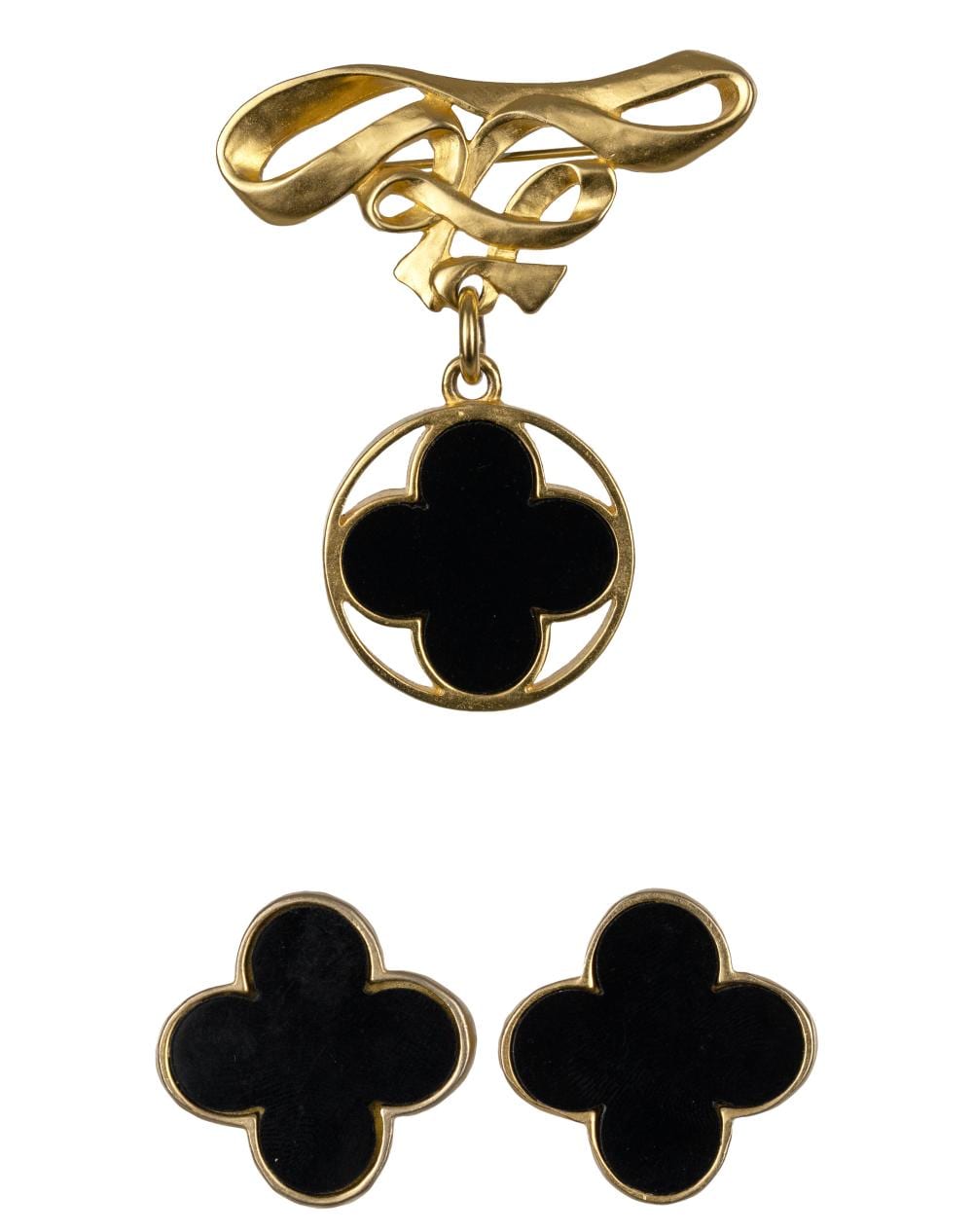Karl Lagerfeld comparable auction result: karl lagerfeld earrings and brooch