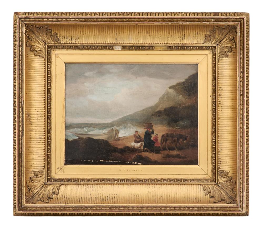 George Morland comparable auction result: george morland british 1763 1804 coastal scene isle of wight