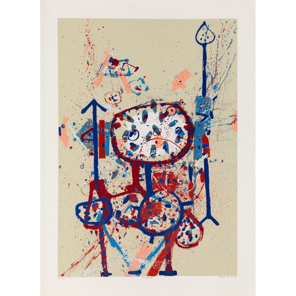 Robert Grieve comparable auction result: robert grieve 1924 2006 warrior 1984 screenprint ed 30 55 66 5 x 46cm image 76 5 x 56 5cm sheet