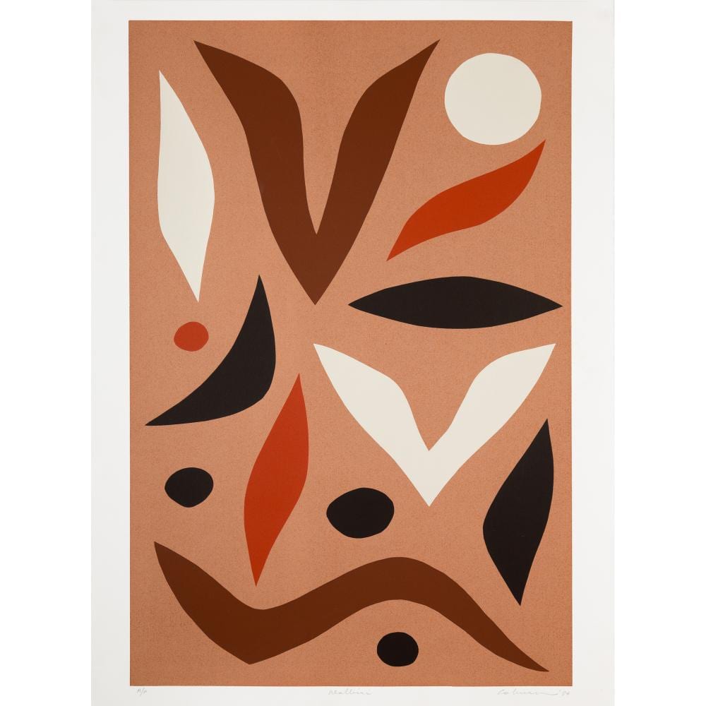 John Coburn comparable auction result: john coburn 1925 2006 walbiri 1984 screenprint ed a p 72 x 48cm image 76 5 x 57cm sheet