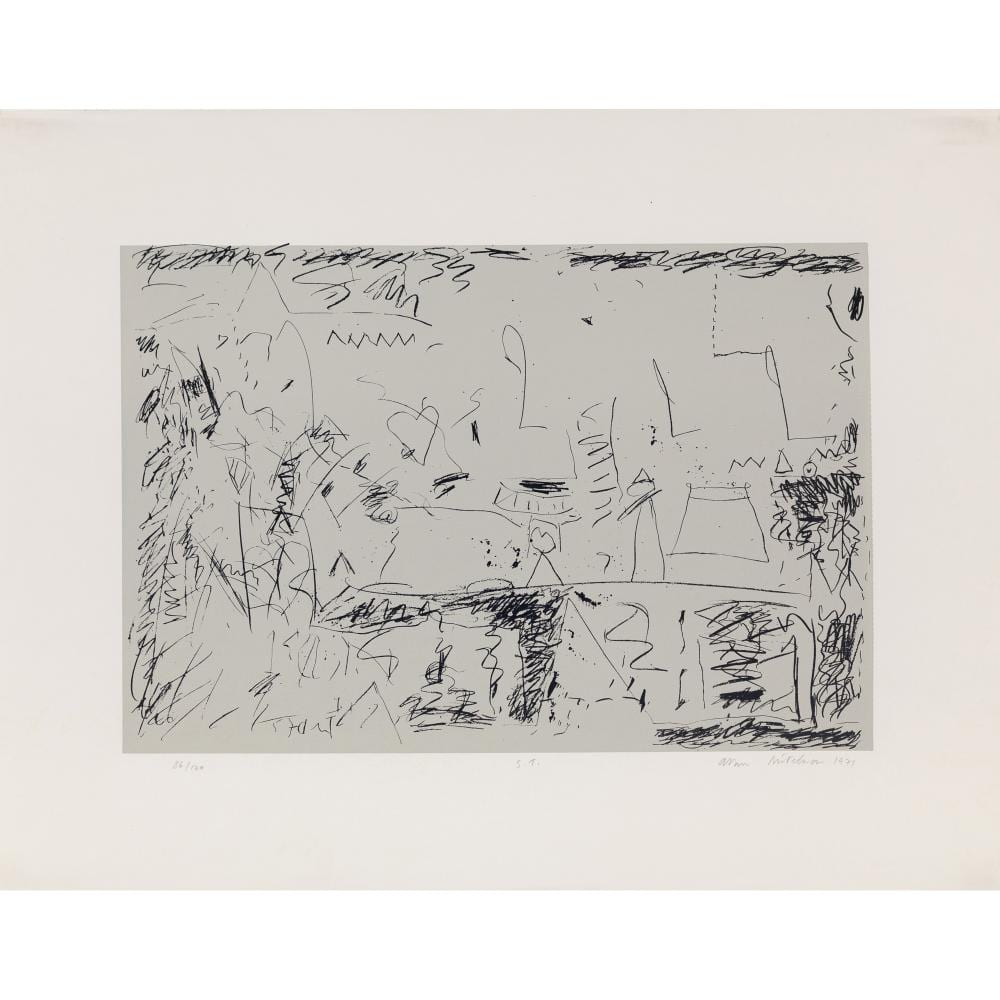 Allan Mitelman comparable auction result: allan mitelman 1946 2025 s t 1971 screenprint ed 86 120 38 x 56cm image 58 5 x 76 5cm sheet