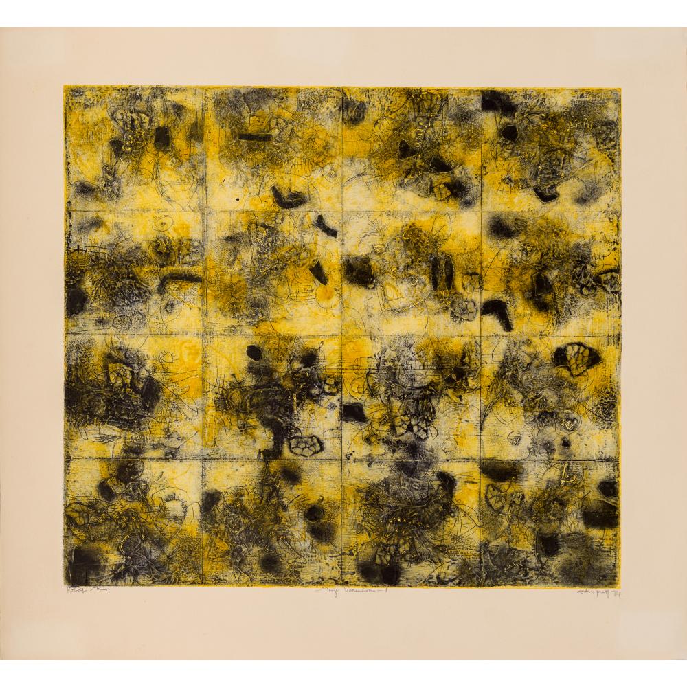 Robert Grieve comparable auction result: robert grieve 1924 2006 genji variations i 1974 etching ed a p 40 5 x 54cm image 52 x 56cm sheet
