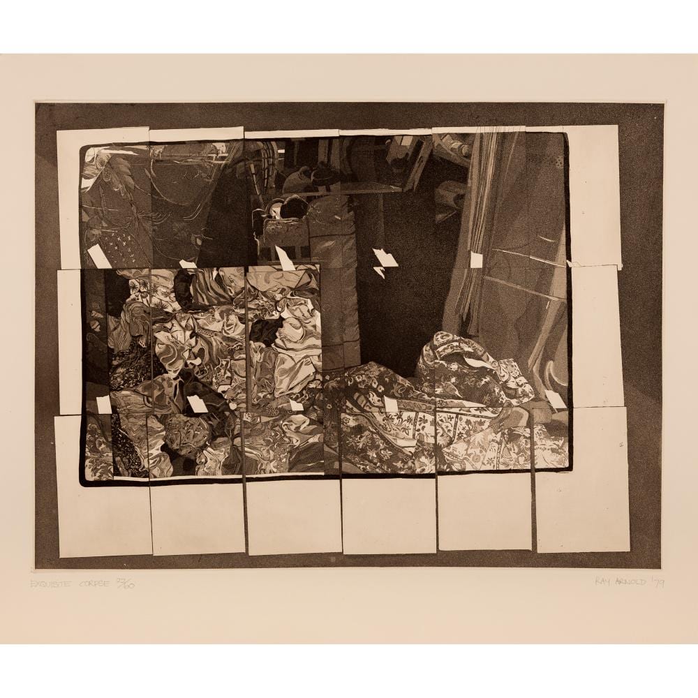 Raymond Arnold comparable auction result: raymond arnold born 1950 exquisite corpse 1979 aquatint etching ed 22 60 45 x 60cm image 57 5 x 68 5cm sheet