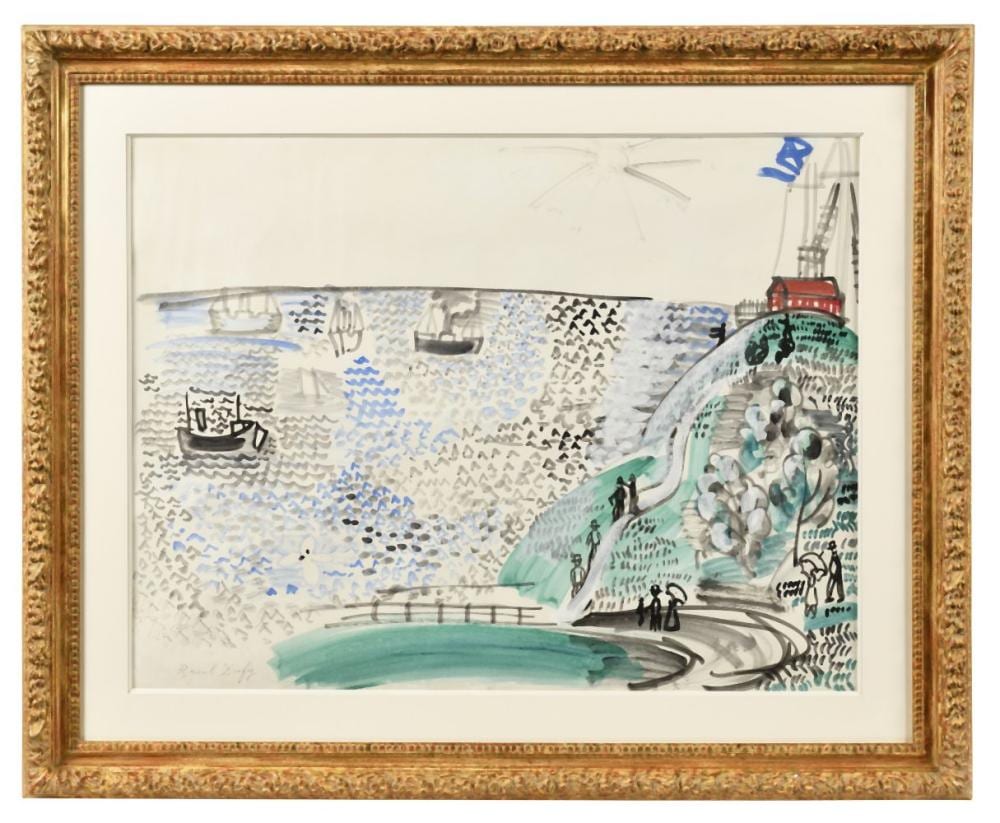 Raoul Dufy comparable auction result: raoul dufy 1877 1953 le s maphore de sainte adresse circa 1924 gouache et aquarelle sign e