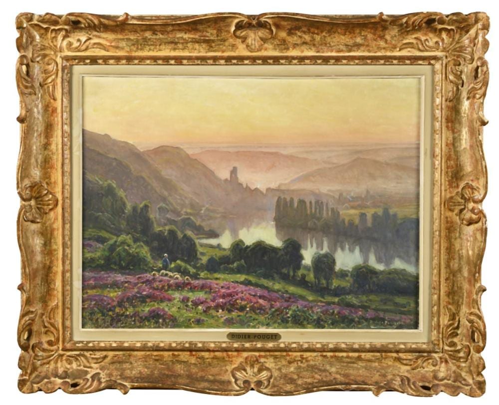 William Didier-Pouget comparable auction result: william didier pouget france 1864 1959 brume du matin vall e du lot luzech huile sur toil