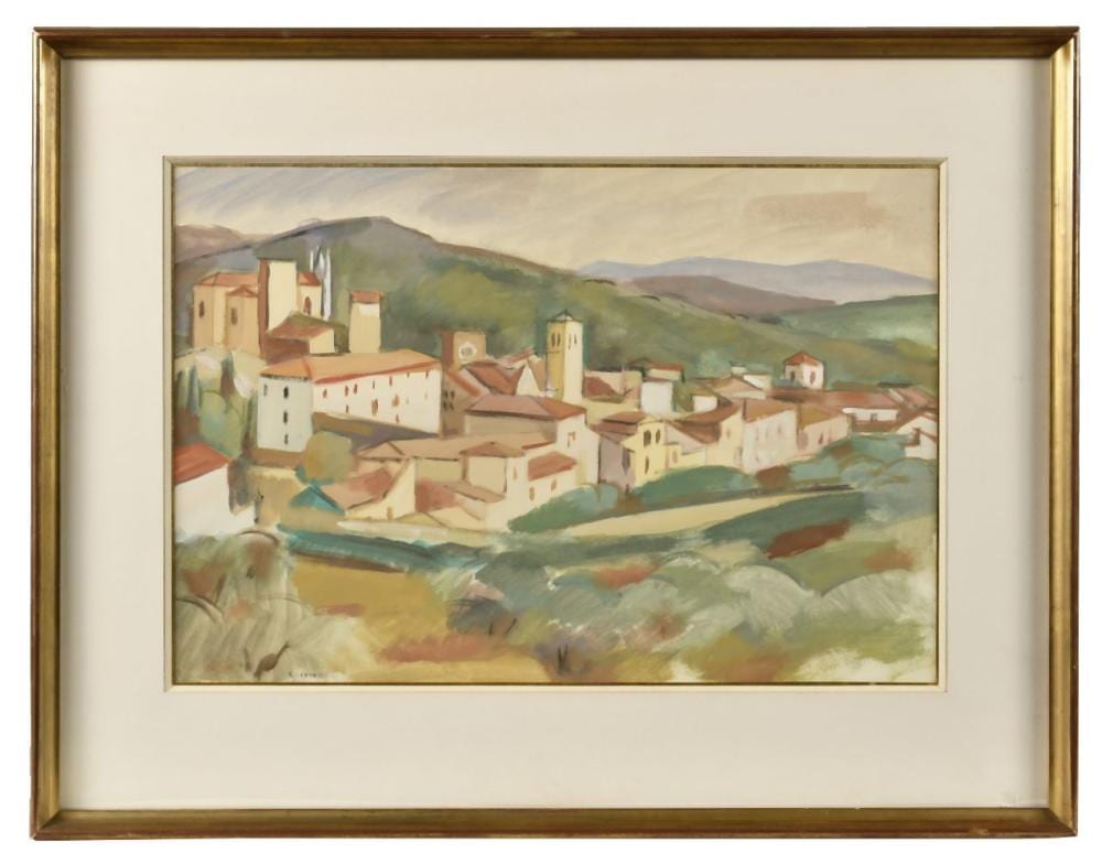 André Lhote comparable auction result: andr lhote 1885 1962 vue d aups circa 1925 1930 aquarelle et gouache sign en bas gauche