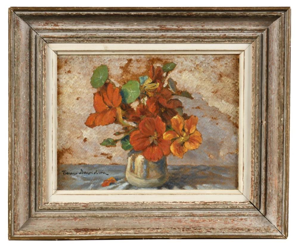 Bessie (1879) Davidson comparable auction result: bessie ellen davidson australie france 1879 1965 capucines dans un vase huile sur papier s