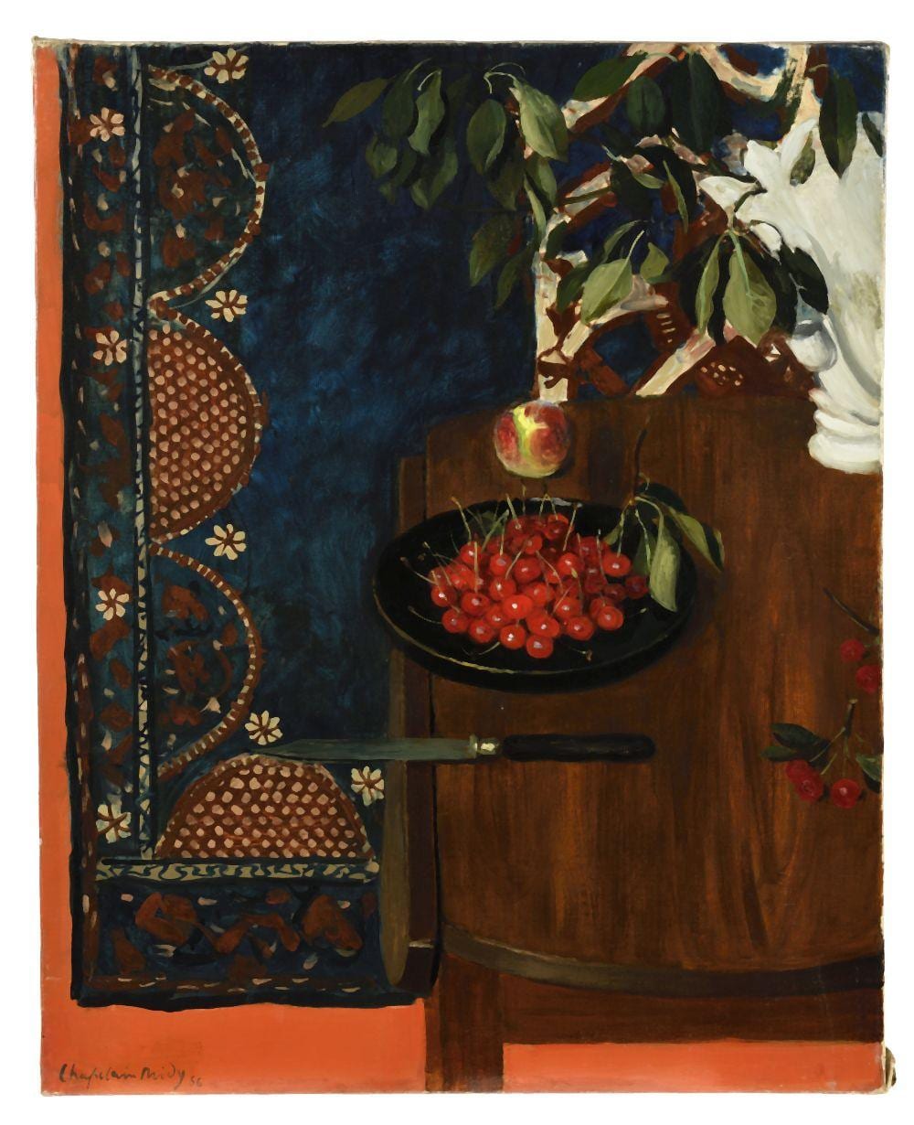 Roger Chapelain-Midy comparable auction result: roger chapelain midy 1904 1992 le plateau de cerises 1956 huile sur toile sign en bas ga
