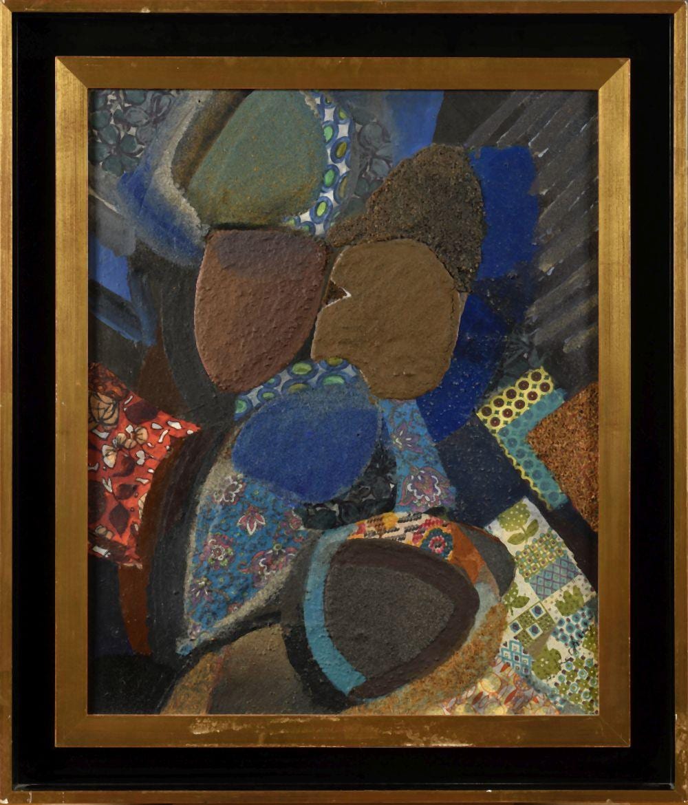Alfred Reth comparable auction result: alfred reth 1884 1966 composition 1962 technique mixte sur panneau sign et dat en bas d