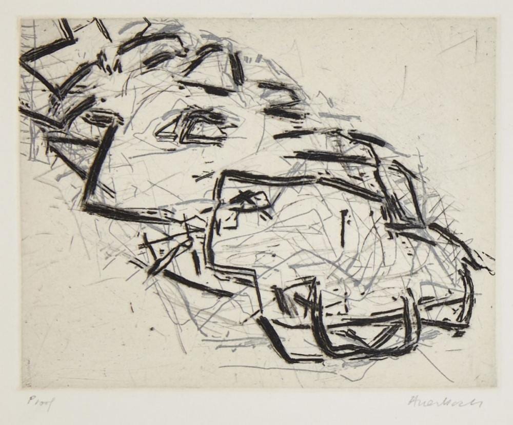 Frank Auerbach comparable auction result: frank auerbach german british 1931 2024 julia 2001 etching on somerset wove signe