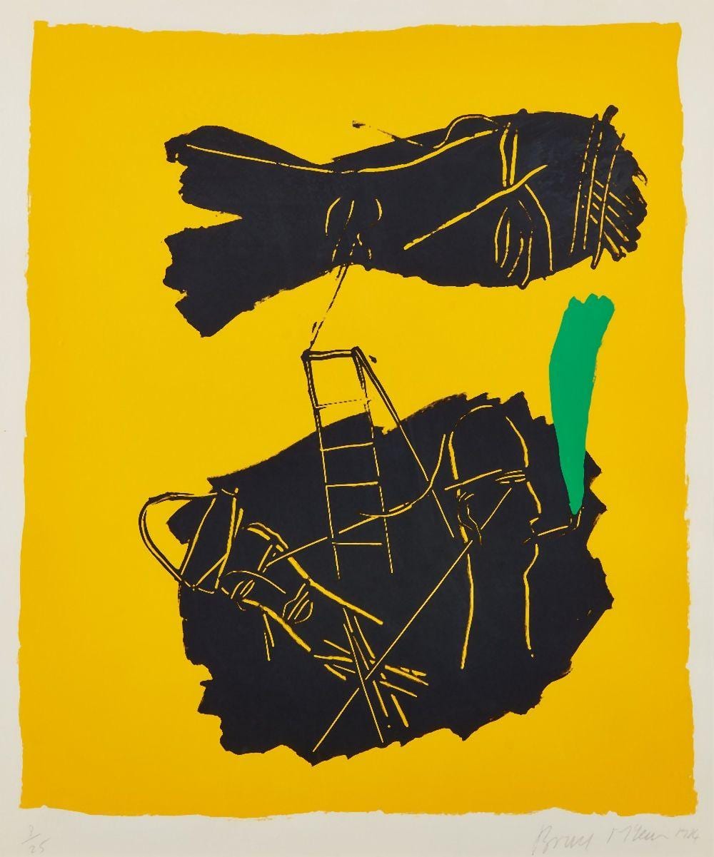 bruce mclean scottish b 1944 head with green smoke 1984 screenprint in colours on 3 · Roseberys · 2026-07-01 Bruce McLean comparable auction result: bruce mclean scottish b 1944 head with green smoke 1984 screenprint in colours on 3