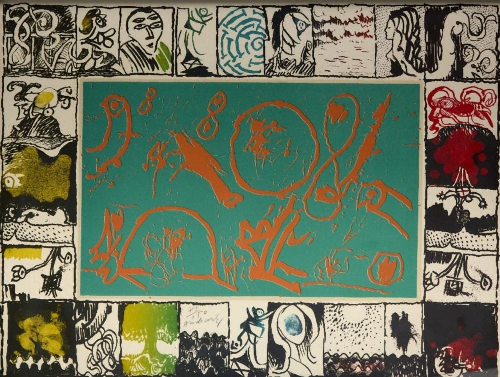 Pierre Alechinsky comparable auction result: pierre alechinsky belgian b 1927 illusion d optique 1967 lithograph in colours si