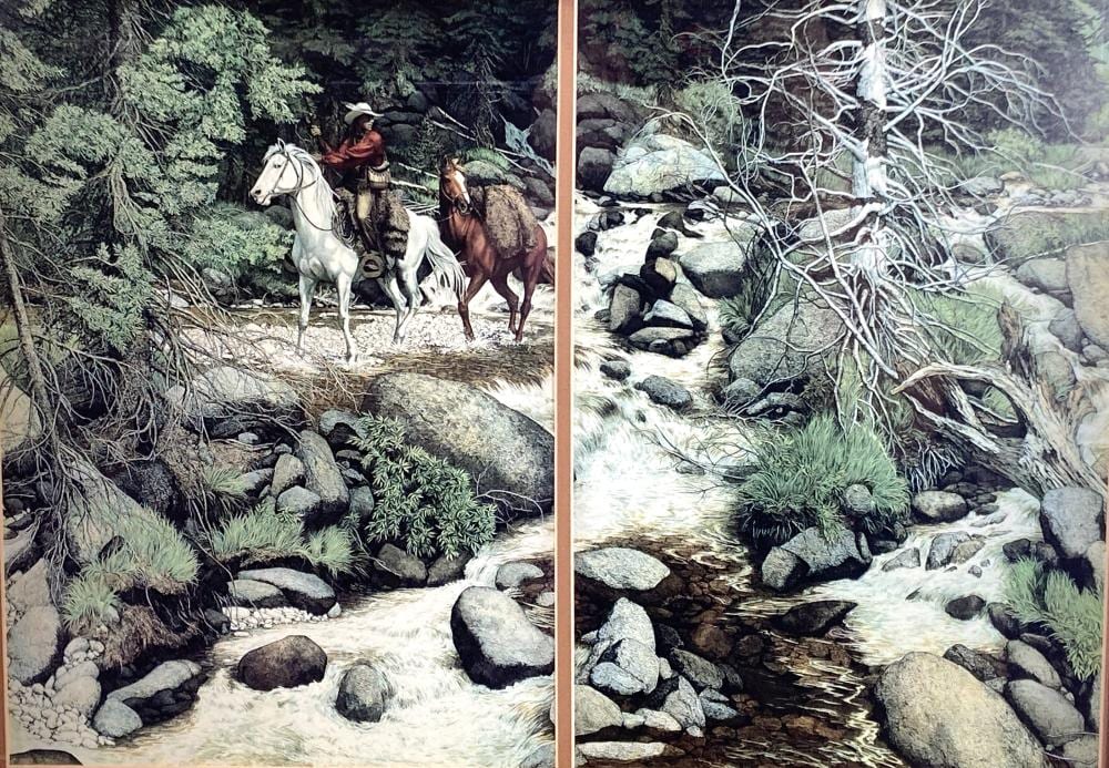 Bev Doolittle comparable auction result: bev doolittle framed print w decorative arrow