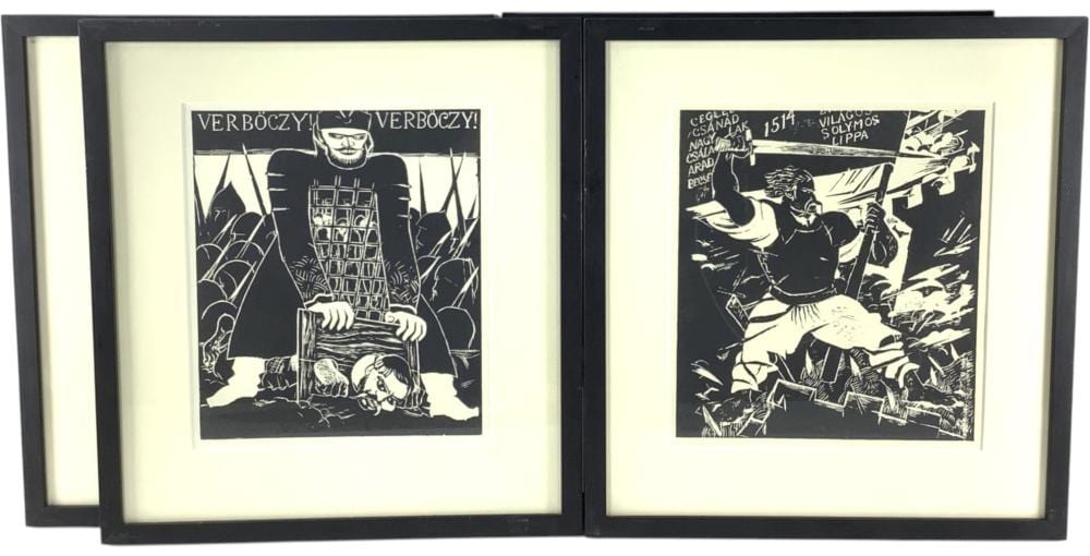 Gyula Derkovits comparable auction result: 4 gyula derkovits 1894 1934 woodcut prints