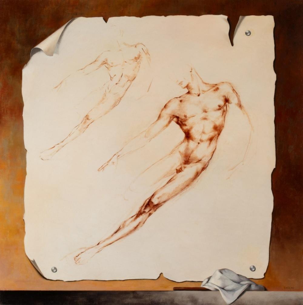 Alexander Canedo comparable auction result: alexander canedo 1902 1978 trompe l oeil oil on board